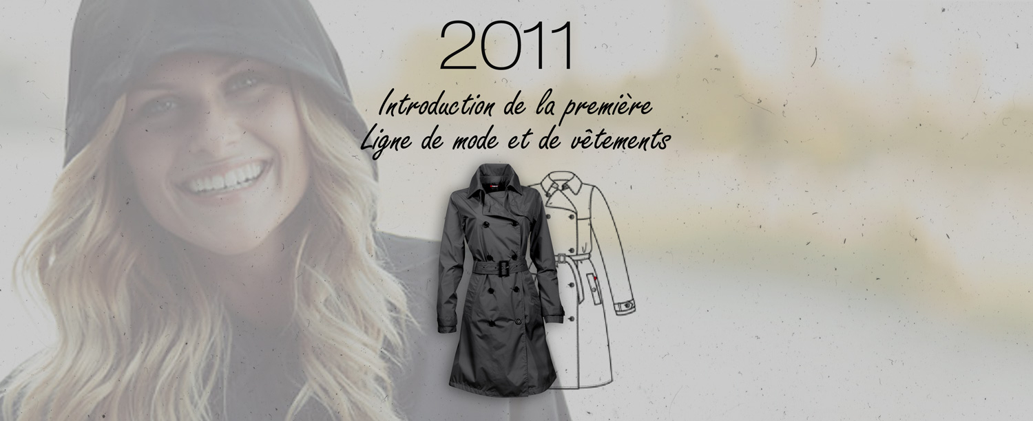 Introduction des premiers vêtements de pluie Introduction des premiers vêtements de pluie